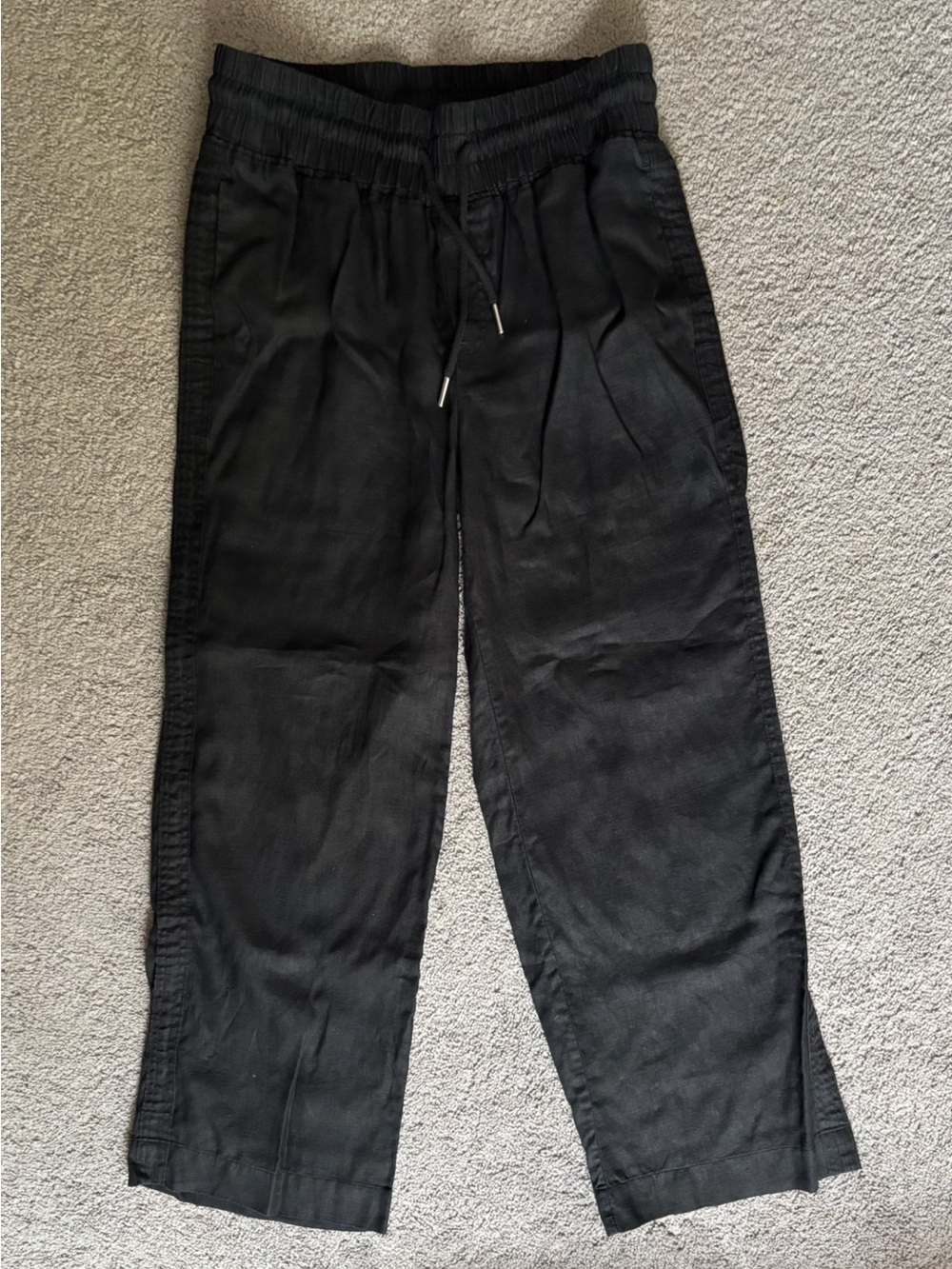 Quince 100% Black Linen Pants Size M